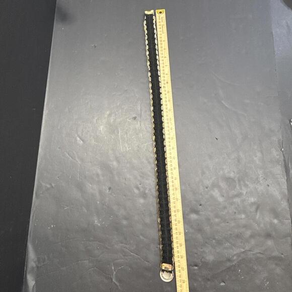 Vintage Gold Silver Metal Disc Coin Stretch Belt 80s Medallion Roman - Picture 8 of 11